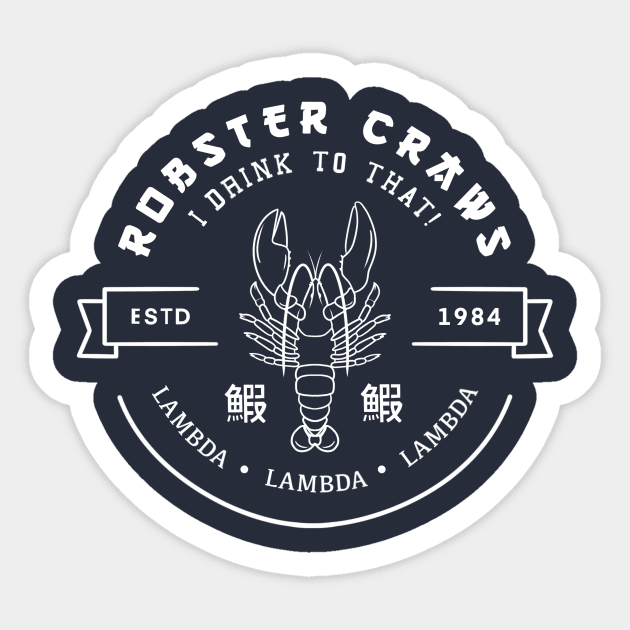 Robster craws Sticker by Uglykidsophie